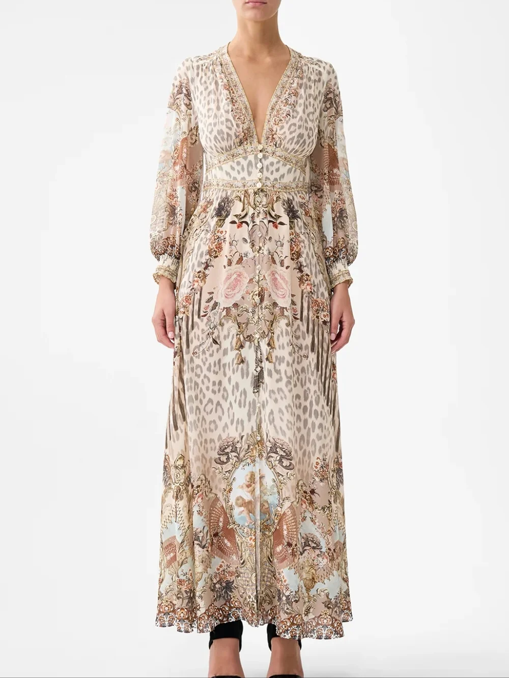 Camilla button dress with shaped waistband - Picture 1 of 8